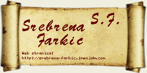 Srebrena Farkić vizit kartica